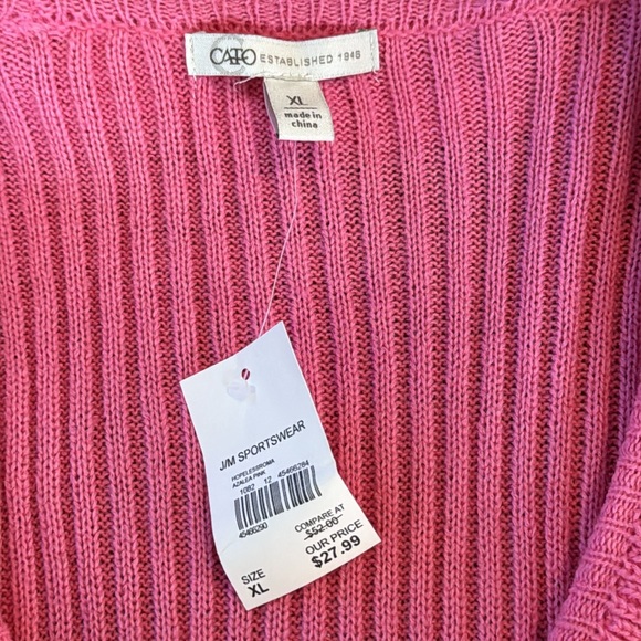 NWT women’s Cato Pink XL sweater - Picture 4 of 6